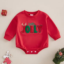 Christmas Baby Letter Embroidery Romper.