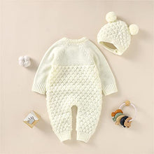 Baby Knit Sweater Romper (Beige, 0-3 Months)