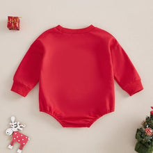 Christmas Baby Letter Embroidery Romper.