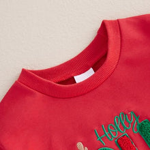 Christmas Baby Letter Embroidery Romper.