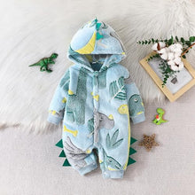 Baby Fluffy Hooded Snowsuit Outfit.