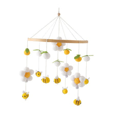 Nursery Crib Mobile with Flowers.