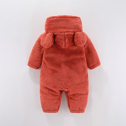 Newborn Snowsuit Fleece Hooded Romper