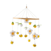 Nursery Crib Mobile with Flowers.