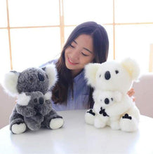 Mum and Baby Koala Plush Toy Stuffed Animal Toy Plush Animal Doll (Grey) 11 inch