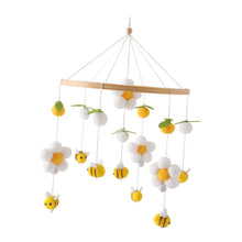 Nursery Crib Mobile with Flowers.