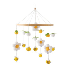 Nursery Crib Mobile with Flowers.