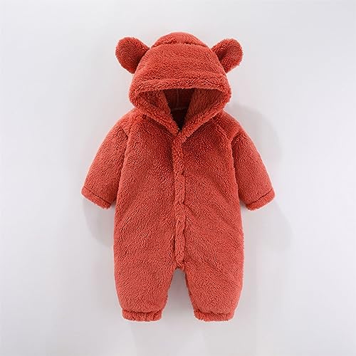 Newborn Snowsuit Fleece Hooded Romper