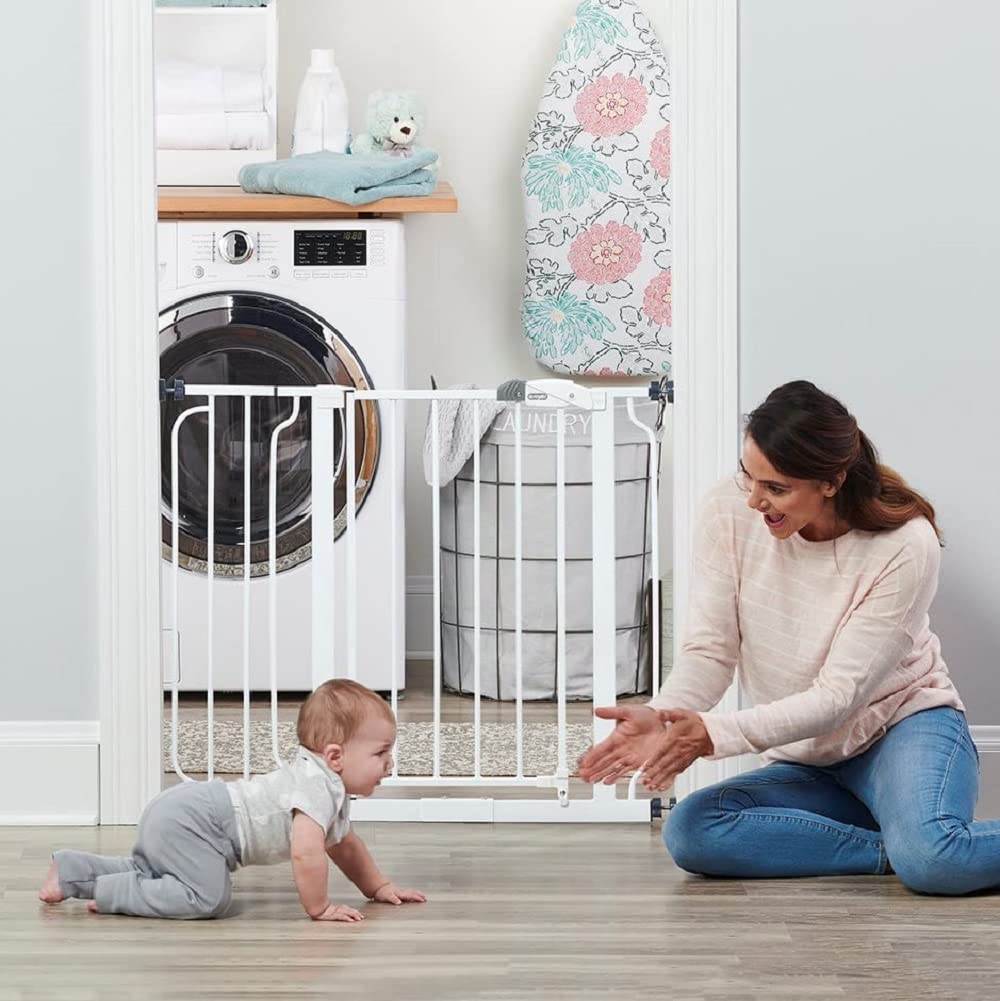 38.5-Inch Walk-Thru Baby Gate with Extension