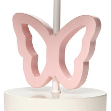 Baby Blooms Pink Butterfly Nursery Lamp with Floral Shade & Bulb