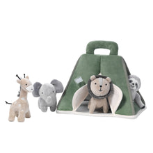 Interactive Plush Safari/Jungle Green Tent with Stuffed Animal Toys