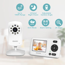 Portable Video Baby Monitor with Night Vision 2.4'' Portable Travel Screen