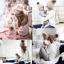 Baby Winter Knit Beanie Set Color: White/Beige/Pink-3pcs