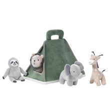 Interactive Plush Safari/Jungle Green Tent with Stuffed Animal Toys