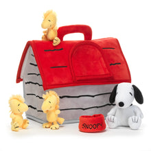 Classic Snoopy Interactive Plush Doghouse with 5 Stuffed Animal Toys